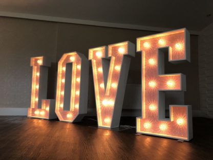 Ice Pink Glitter Love Letters Light Up Wedding Event Large Scene My Event