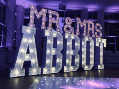Light Up Surname Letters Large Personalised Wedding Light Up Event Letters Lights Scene My Event
