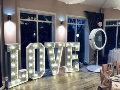 Shining Silver Glitter Love Letters Light Up Large Weddings Scene My Event