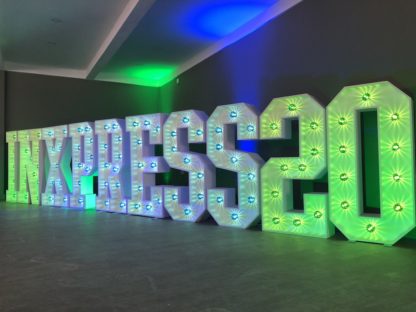 Corporate Light Up Letters Feature Large Brand party Event Scene My Event