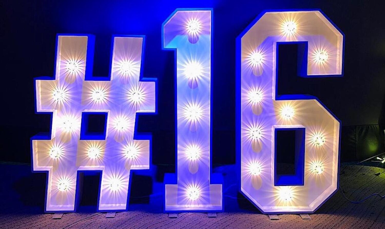 Light Up 16 Party Numbers