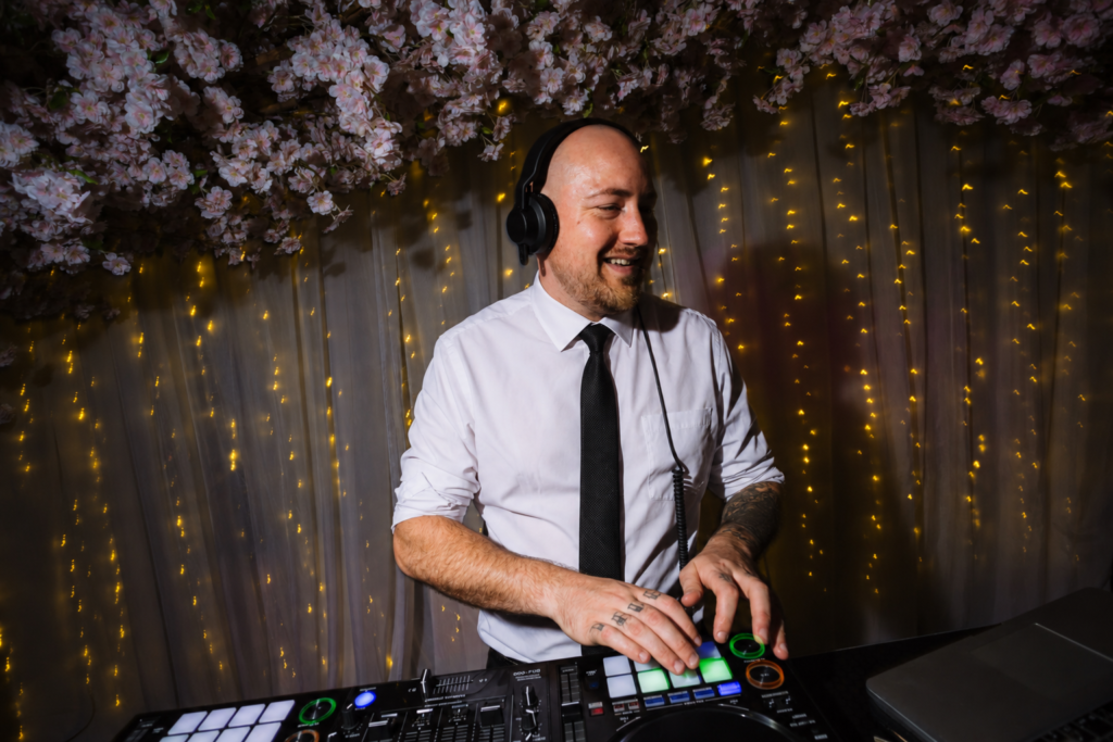 DJ & Wedding Host Wez Parkes at Rivington Hall Barn
