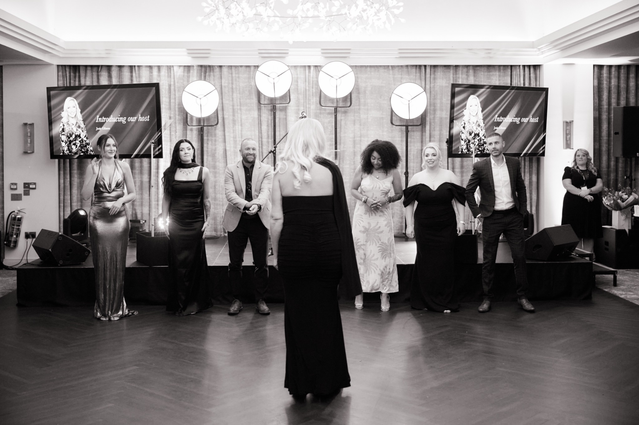 Josie Gibson Hosting A Game Of Heads and Tails at The Neal & Wolf Corporate Awards Evening