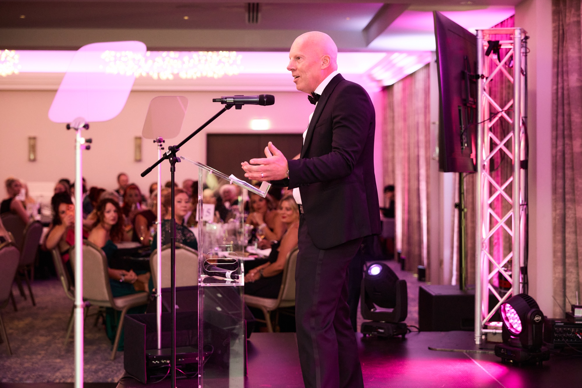 Neal & Wolf CEO Giving His Opening Speech For The Hair Awards